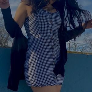 checkered mini dress